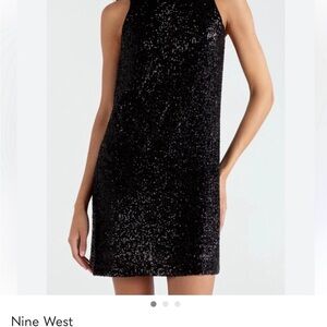 Nine West Sparkling Black Mini Dress